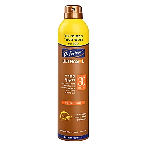 אולטרסול ספריי שקוף להגנה גבוהה SPF30 מוגדל 300 מ"ל - ד"ר פישר