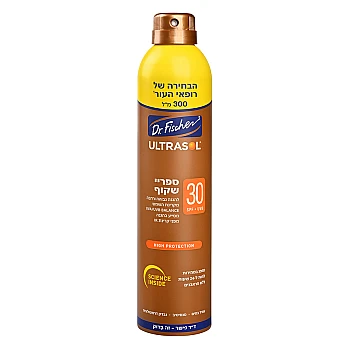 אולטרסול ספריי שקוף להגנה גבוהה SPF30 מוגדל 300 מ"ל - ד"ר פישר