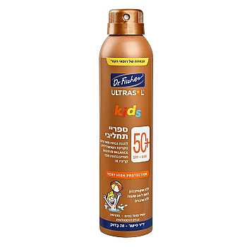 אולטרסול קידס ספריי תחליבי +SPF50 במיוחד לילדים 200 מ"ל  - ד"ר פישר