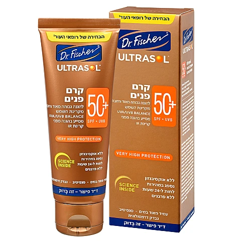 אולטרסול קרם פנים +SPF50 להגנה גבוהה 75 מ"ל - ד"ר פישר אולטרסול קרם פנים +SPF50 להגנה גבוהה 75 מ"ל - ד"ר פישר