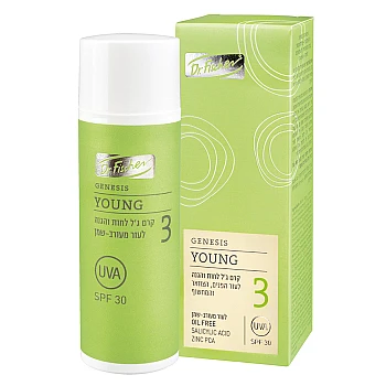 ג’נסיס יאנג קרם ג’ל לחות והגנה SPF30 לעור מעורב עד שמן 50 מ"ל - Dr Fischer