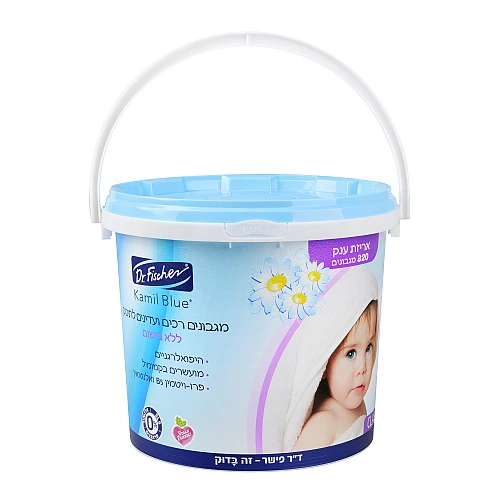 דלי מגבונים לתינוק ללא בישום קמיל בלו 320 יחידות - ד"ר פישר