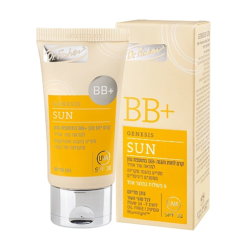 ד”ר פישר ג’נסיס סאן קרם לחות והגנה +BB בתוספת גוון מדיום 50 מ"ל - Dr Fischer