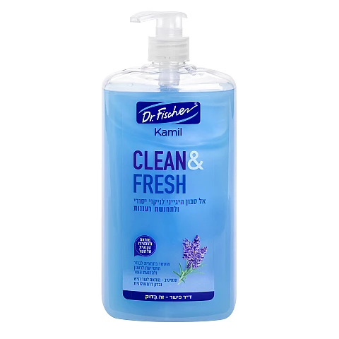 ד”ר פישר קמיל אל סבון היגייני לידיים ולגוף Clean and Fresh כחול 1 ליטר - Dr Fischer ד”ר פישר קמיל אל סבון היגייני לידיים ולגוף Clean and Fresh כחול 1 ליטר - Dr Fischer