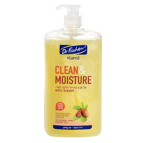 ד”ר פישר קמיל אל סבון היגייני לידיים ולגוף Clean and Moisture צהוב 1 ליטר - Dr Fischer