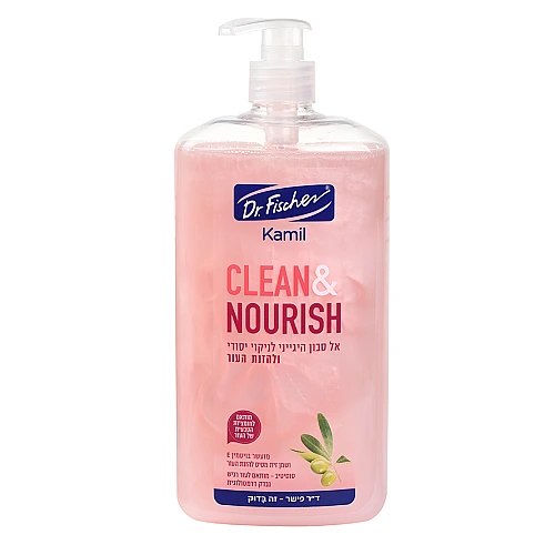 ד”ר פישר קמיל אל סבון היגייני לידיים ולגוף Clean and Nourish ורוד 1 ליטר - Dr Fischer