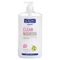 ד”ר פישר קמיל אל סבון היגייני לידיים ולגוף Clean and Nourish לבן 1 ליטר - Dr Fischer