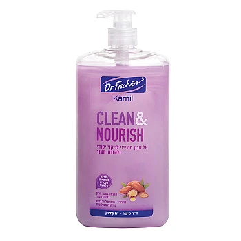 ד”ר פישר קמיל אל סבון היגייני לידיים ולגוף Clean and Nourish סגול 1 ליטר - Dr Fischer