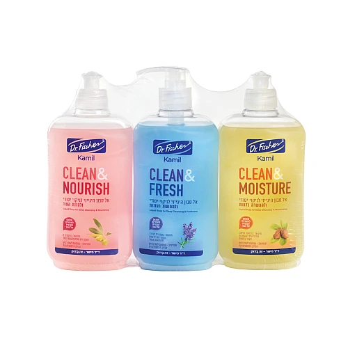 ד”ר פישר קמיל אל סבון שלישייה צבעונית לניקוי יסודי - Dr Fischer