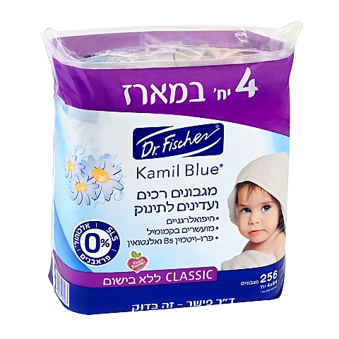 מגבונים קמיל בלו ללא בישום 4*64 - ד"ר פישר מגבונים קמיל בלו ללא בישום 4*64 - ד"ר פישר