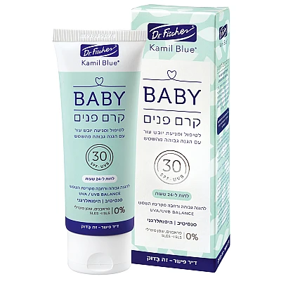 קרם פנים SPF30 לתינוק קמיל בלו סנסיטיב 75 מ”ל - ד"ר פישר