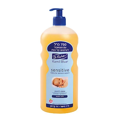 שמפו ללא דמעות קמיל בלו סנסיטיב אל דמע 750 מ”ל משאבה - ד"ר פישר
