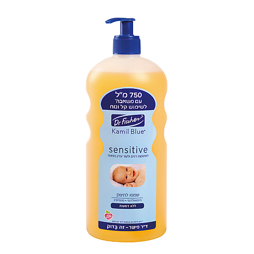 שמפו ללא דמעות קמיל בלו סנסיטיב אל דמע 750 מ”ל משאבה - ד"ר פישר