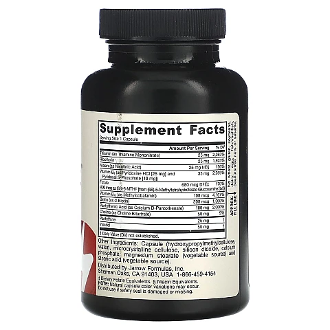 ויטמין B קומפלקס B-Right תכולה 100 כמוסות - מבית Jarrow Formulas ויטמין B קומפלקס B-Right תכולה 100 כמוסות - מבית Jarrow Formulas