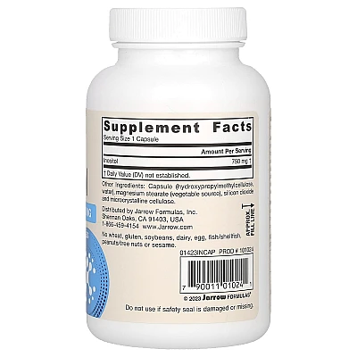 אינוזיטול טבעוני 750 מ"ג 100 כמוסות - מבית Jarrow Formulas
