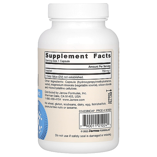 אינוזיטול טבעוני 750 מ"ג 100 כמוסות - מבית Jarrow Formulas