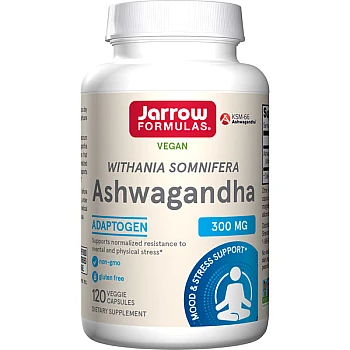 אשווגנדה 300 מ"ג - 120 כמוסות - מבית Jarrow Formulas