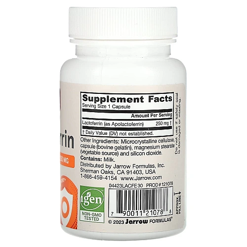 לקטופרין 250 מ"ג - 30 כמוסות - מבית Jarrow Formulas