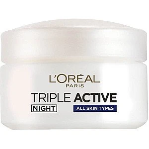 לוריאל TRIPLE ACTIVE קרם לילה עם הפעולה המשולשת לכל סוגי העור 50 מ"ל - מבית L'OREAL PARIS