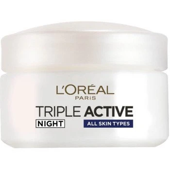 לוריאל TRIPLE ACTIVE קרם לילה עם הפעולה המשולשת לכל סוגי העור 50 מ"ל - מבית L'OREAL PARIS