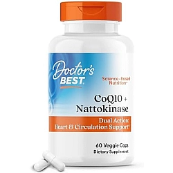 CoQ10 + נטוקינאז 60 כמוסות - מבית Doctor's best