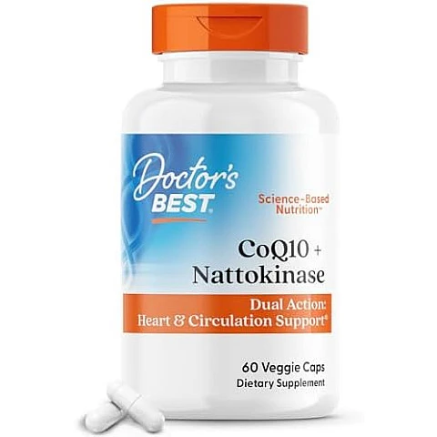 CoQ10 + נטוקינאז 60 כמוסות - מבית Doctor's best CoQ10 + נטוקינאז 60 כמוסות - מבית Doctor's best