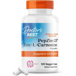 PepZin GI קומפלקס אבץ-ל-קרנוזין 120 כמוסות צמחיות - מבית Doctor's best