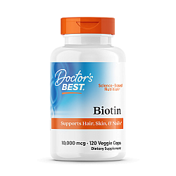ביוטין 10000 מק"ג - 120 כמוסות - מבית Doctor's best