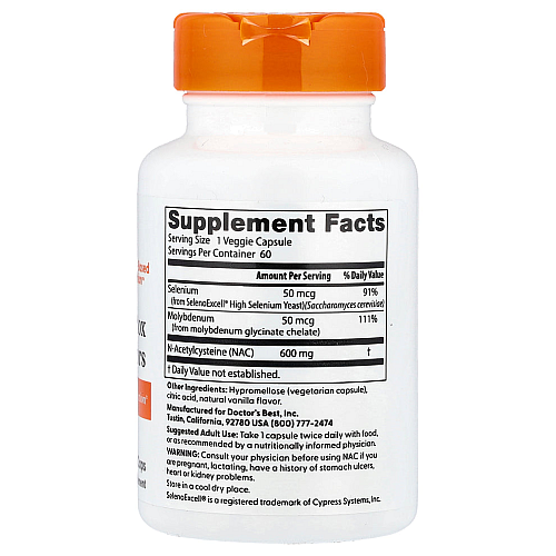 דטוקס NAC לניקוי רעלים - 60 כמוסות - מבית Doctor's best