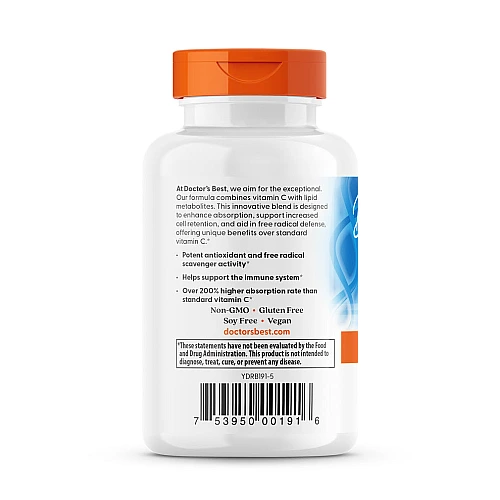 ויטמין C בעל ספיגה גבוהה 60 טבליות - מבית Doctor's best