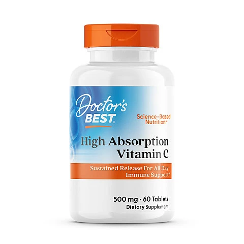 ויטמין C בעל ספיגה גבוהה 60 טבליות - מבית Doctor's best ויטמין C בעל ספיגה גבוהה 60 טבליות - מבית Doctor's best