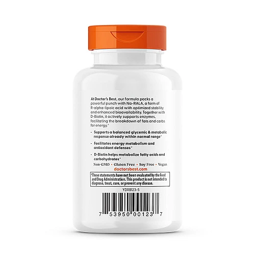 חומצה ליפואית פעילה מיוצבת 100 מ"ג - תכולה 60 כמוסות - מבית Doctor's best