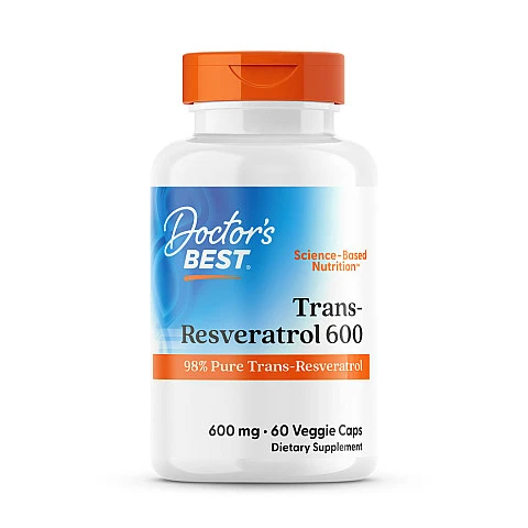 טרנס רזברטרול 600 מ"ג 60 כמוסות - מבית Doctor's best טרנס רזברטרול 600 מ"ג 60 כמוסות - מבית Doctor's best