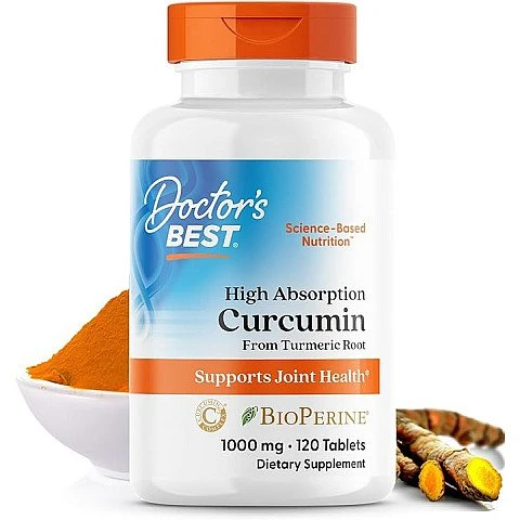 כורכומין 500 מ"ג של שורש כורכום - 120 כמוסות מבית Doctor's best כורכומין 500 מ"ג של שורש כורכום - 120 כמוסות מבית Doctor's best