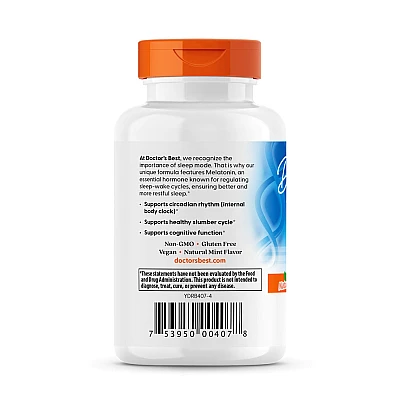 מלטונין טעם מנטה טבעית 5 מ״ג 120 טבליות - מבית Doctor's best