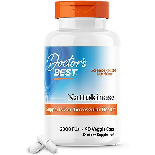 נאטוקינאז 2,000 FU לתמיכה בבריאות הלב וכלי הדם 90 כמוסות - מבית Doctor's best
