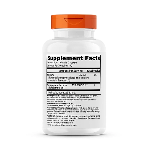 סראפפטאז 90 כמוסות - מבית Doctor's best