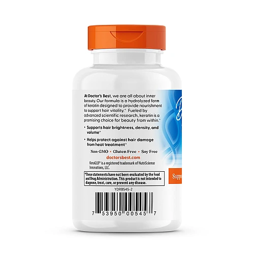 קרטין שעבר הידרוליזה 500 מ"ג 60 כמוסות - מבית Doctor's best