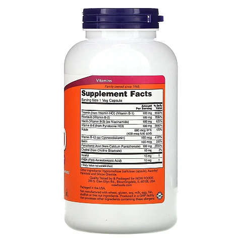 ויטמין B-100 קומפלקס 250 כמוסות - מבית NOW FOODS ויטמין B-100 קומפלקס 250 כמוסות - מבית NOW FOODS