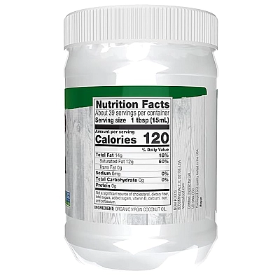 שמן קוקוס אורגני כבישה קרה 590 מ"ל - מבית NOW FOODS