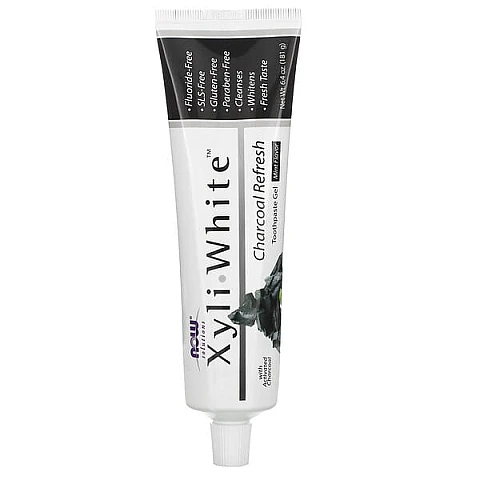 XyliWhite משחת שיניים ג'ל פחם מרענן מנטה 181 גרם - מבית NOW FOODS XyliWhite משחת שיניים ג'ל פחם מרענן מנטה 181 גרם - מבית NOW FOODS