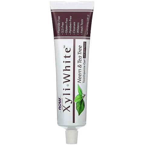 XyliWhite משחת שיניים טבעית צמחונית עם נים עץ התה 181 גרם - מבית NOW FOODS XyliWhite משחת שיניים טבעית צמחונית עם נים עץ התה 181 גרם - מבית NOW FOODS