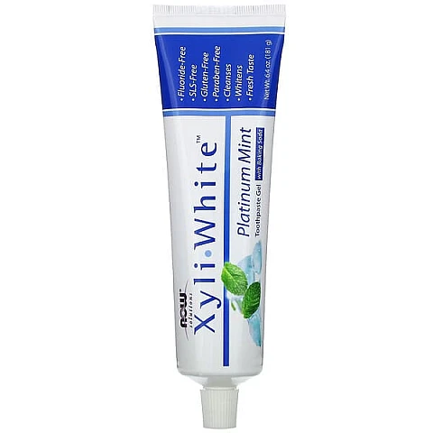 XyliWhite משחת שיניים מלבינה טבעית צמחונית פלטינה מנטה 181 גרם - מבית NOW FOODS XyliWhite משחת שיניים מלבינה טבעית צמחונית פלטינה מנטה 181 גרם - מבית NOW FOODS