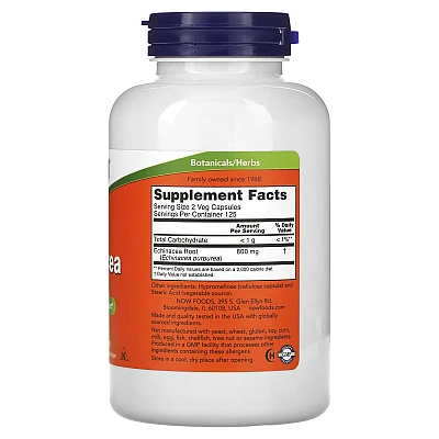 אכינצאה 400 מ"ג - 250 כמוסות - מבית NOW FOODS