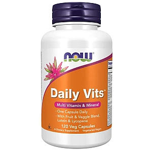 מולטי ויטמינים מינרלים Daily Vits דיילי ויטס 120 כמוסות - מבית NOW FOODS