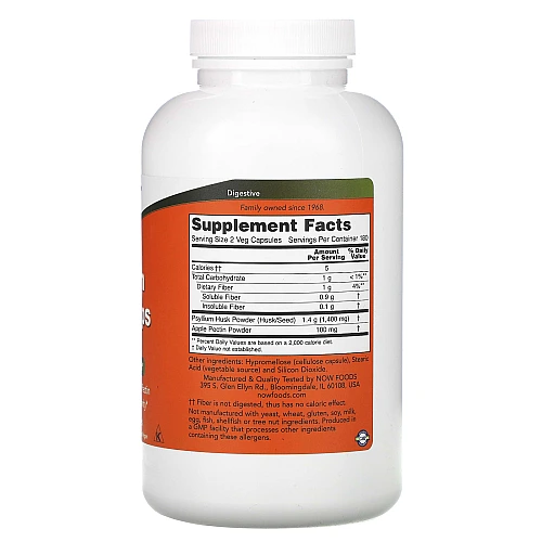 קליפת פסיליום 700 מ"ג 360 כמוסות - מבית NOW FOODS