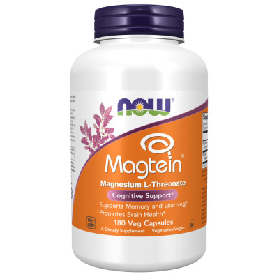 Magtein מגנזיום ל-תראונט 2,000 מ"ג - 180 כמוסות - מבית NOW FOODS