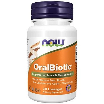 OralBiotic מיליארד יחידות יוצרות מושבה 60 לכסניות - מבית NOW FOODS