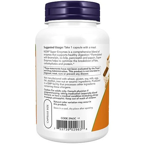 Super Enzymes סופר אנזימים 90 כמוסות - מבית NOW FOODS Super Enzymes סופר אנזימים 90 כמוסות - מבית NOW FOODS