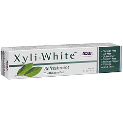 XyliWhite משחת שיניים מלבינה טבעית צמחונית ללא פלואוריד 181 גרם - מבית NOW FOODS
